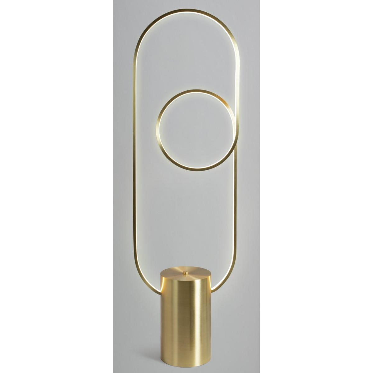 Habitat Pill LED Floor Lamp - Brushed Brass – image 3