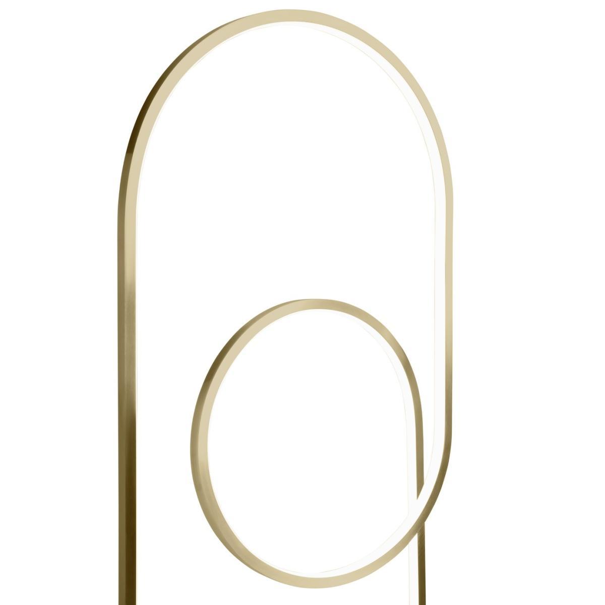 Habitat Pill LED Floor Lamp - Brushed Brass – image 8