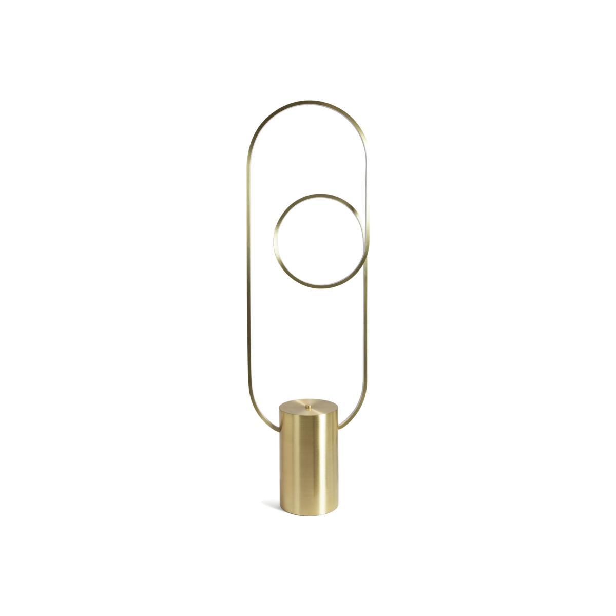 Habitat Pill LED Floor Lamp - Brushed Brass – image 1