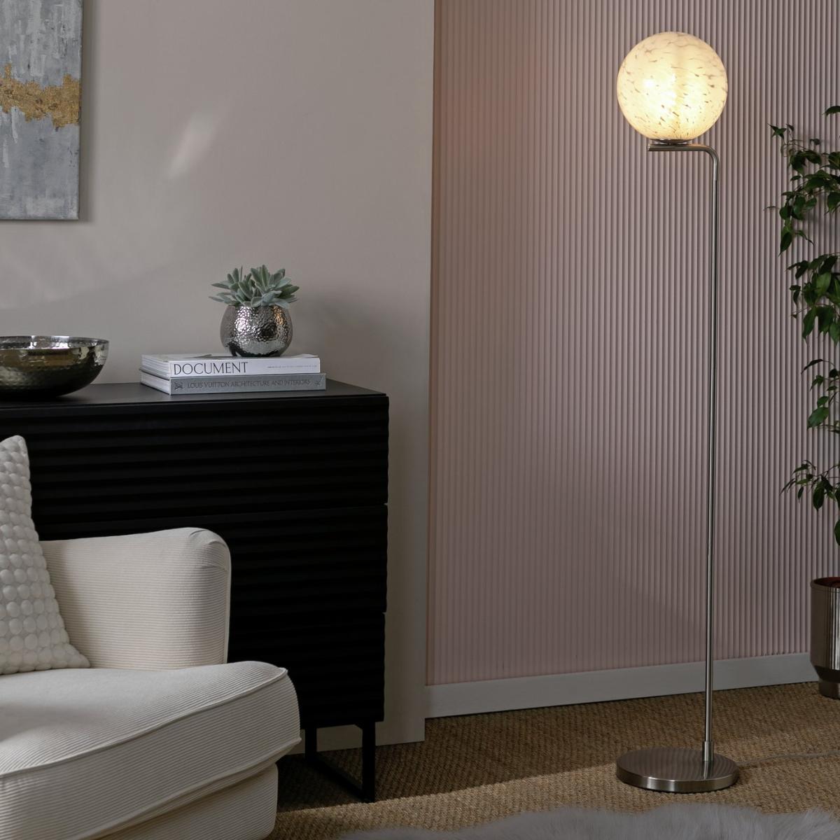 Habitat Confetti Floor Lamp - Nickel & White – image 2