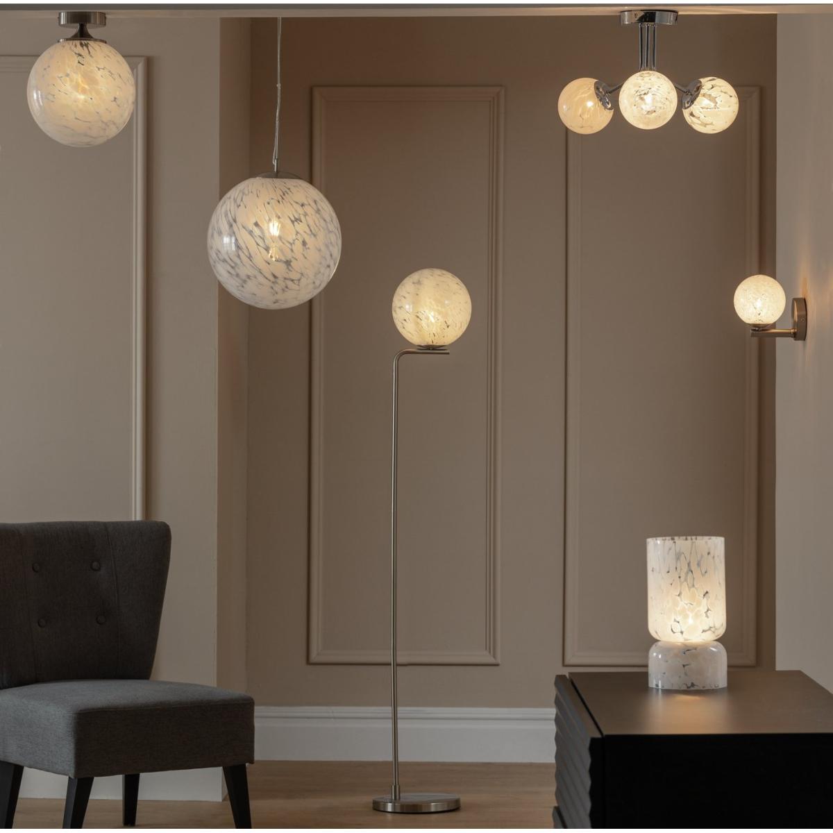 Habitat Confetti Floor Lamp - Nickel & White – image 9