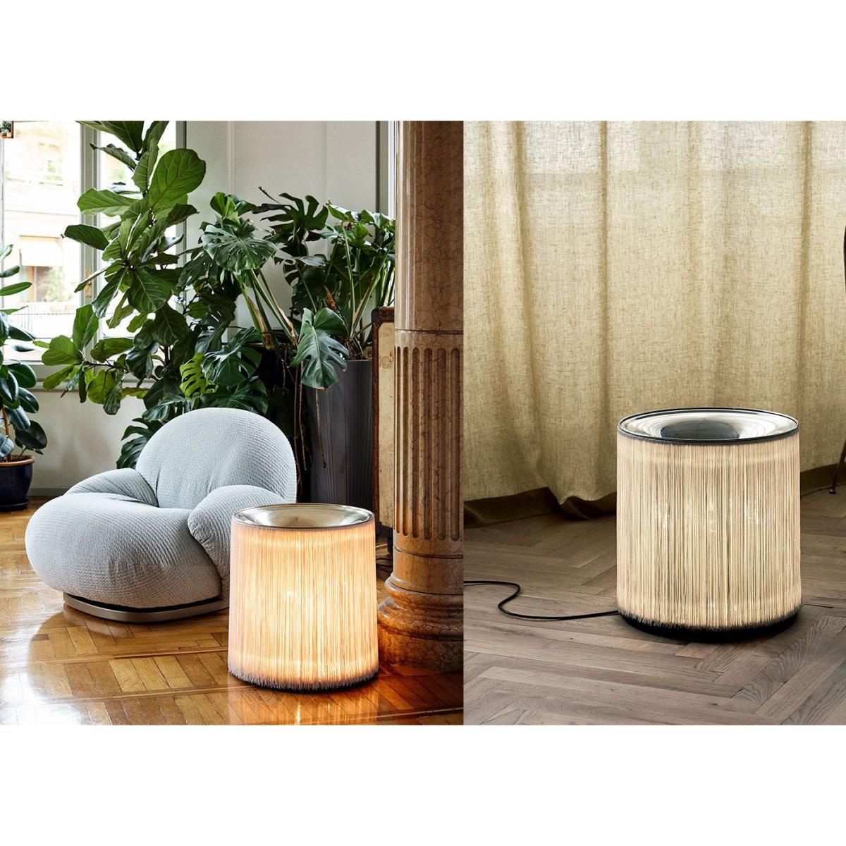 Gubi Model 597 Floor Lamp Polished Aluminum/Cream Fringe – image 5