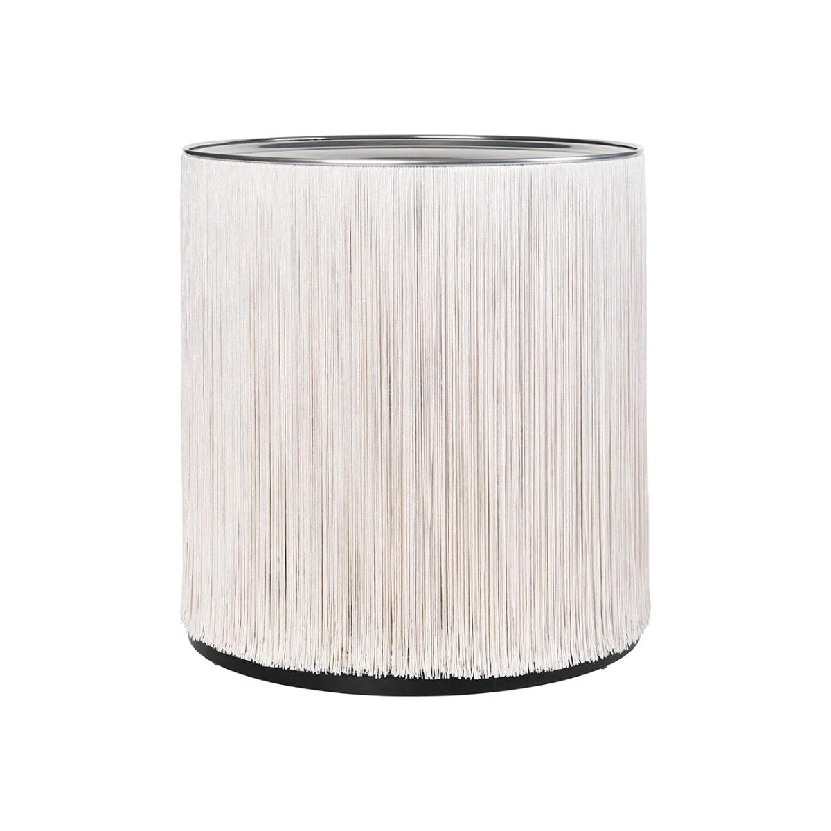 Gubi Model 597 Floor Lamp Polished Aluminum/Cream Fringe – image 1