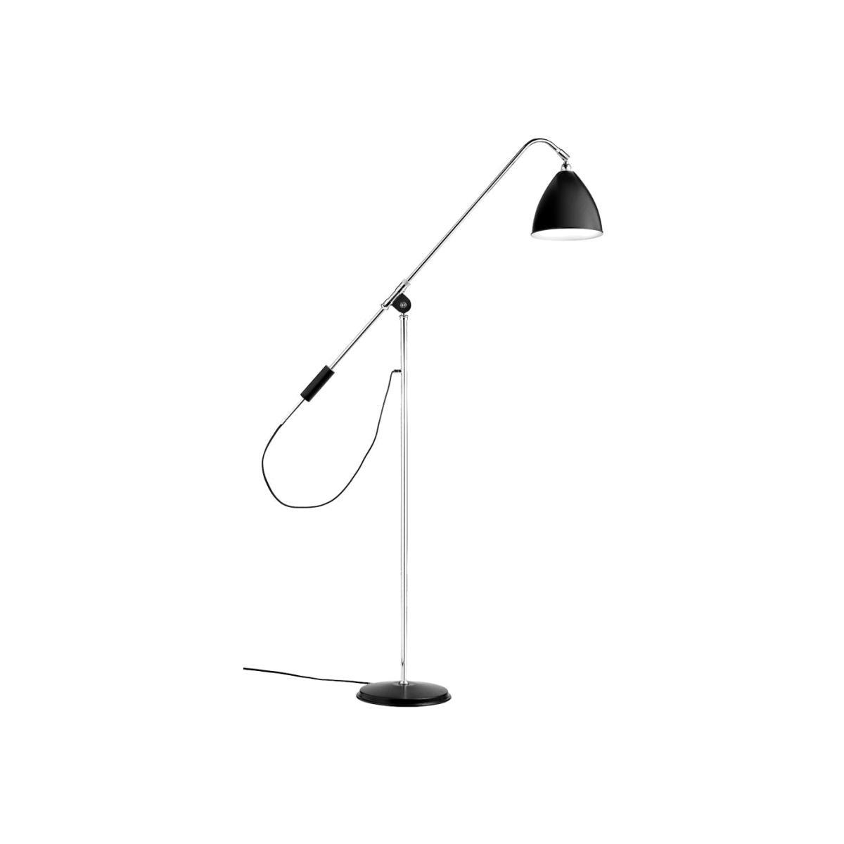 Gubi Bestlite BL4 Floor Lamp Chrome Base Black Shade - Heal's UK Lighting