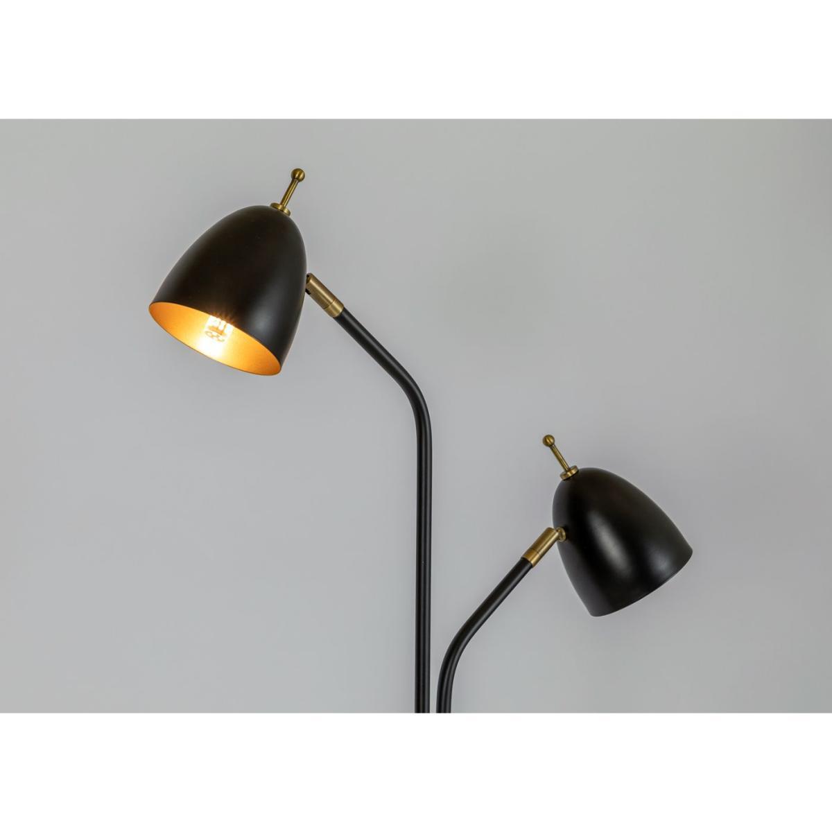 Heal's Felix Two Headed Floor Lamp Black Brass - Heal's UK Lighting – image 3