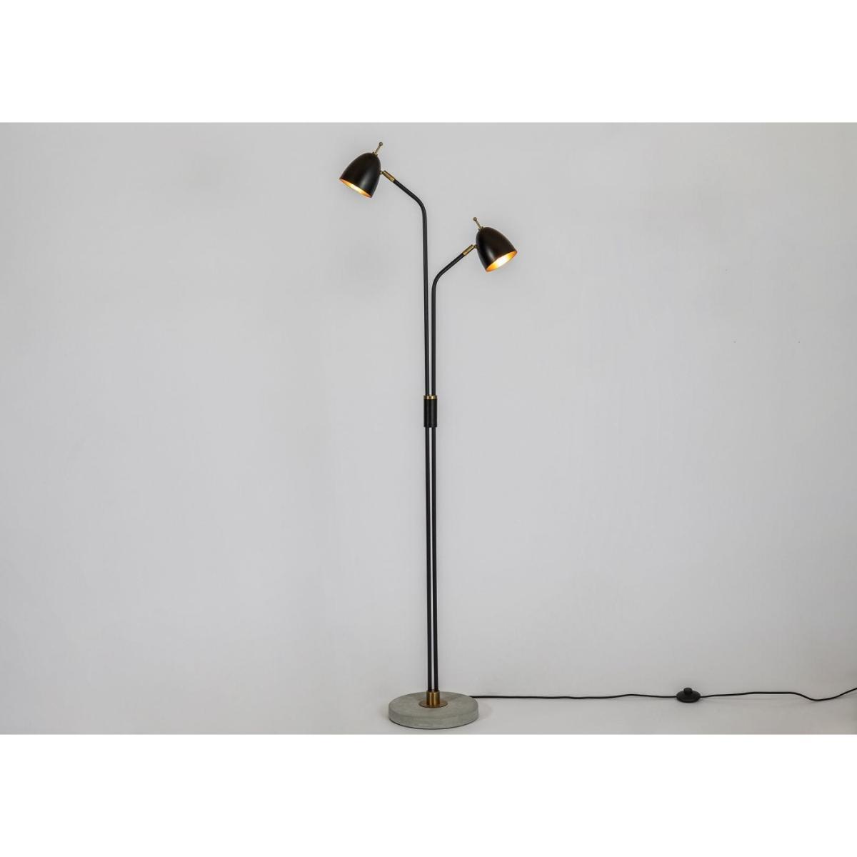 Heal's Felix Two Headed Floor Lamp Black Brass - Heal's UK Lighting – image 4