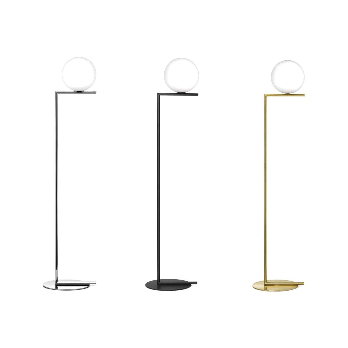 Flos IC F1 Floor Light Glossy Red Burgundy - Heal's UK Lighting – image 1