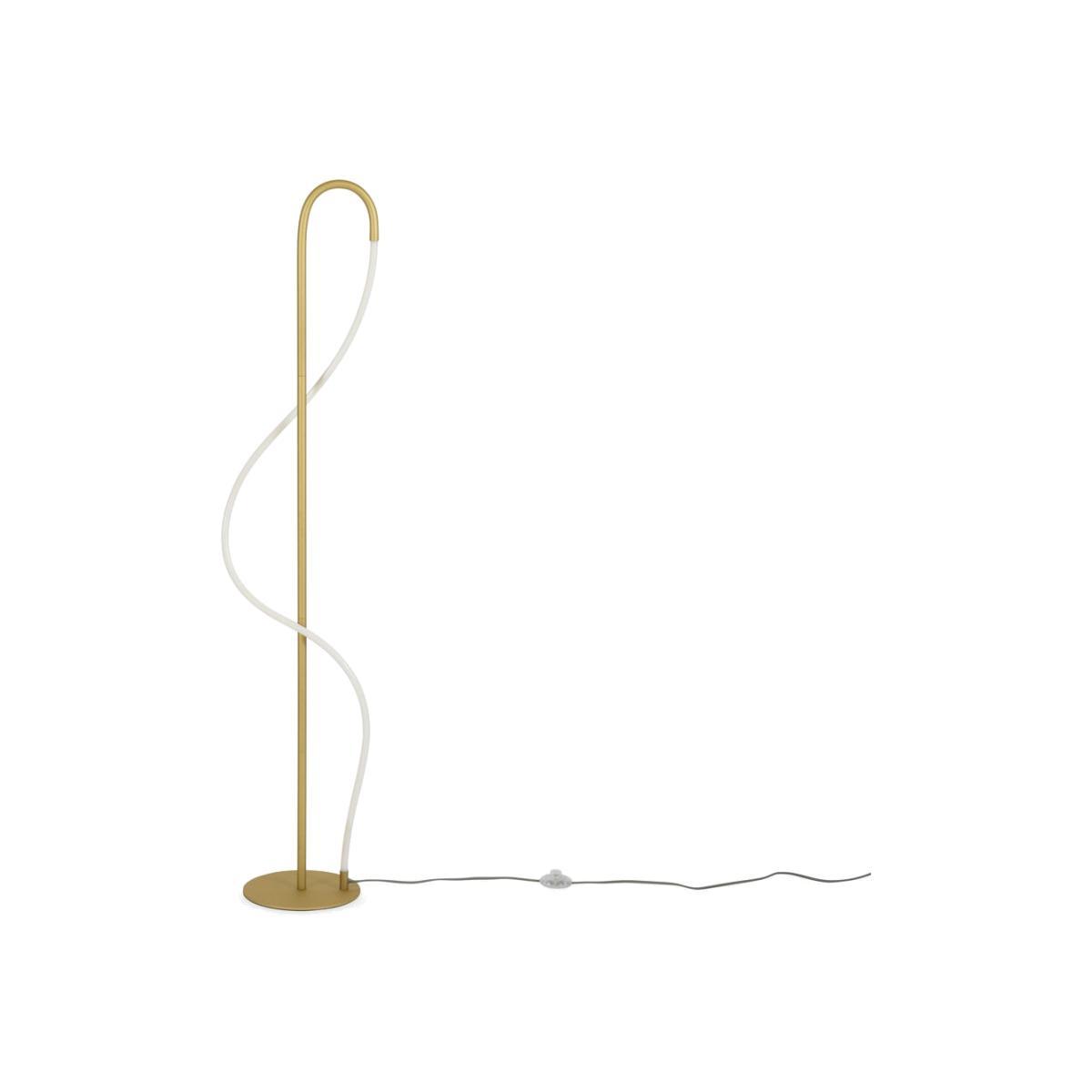 Heal's Wave LED Floor Lamp Satin Gold - Heal's UK Lighting – image 1