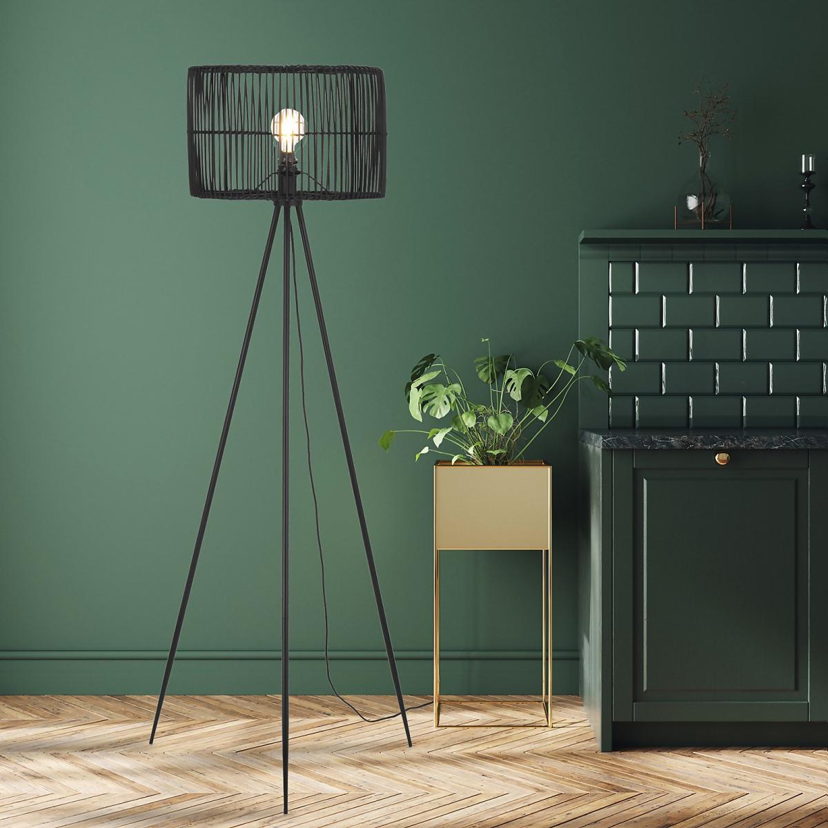 Benji Rattan Floor Lamp – image 1
