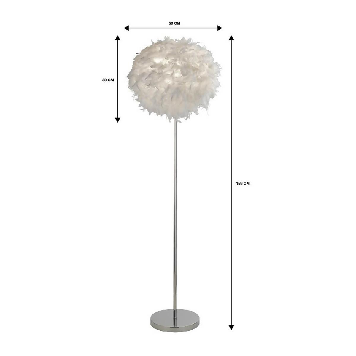Hattie Feather Floor Lamp - White – image 6