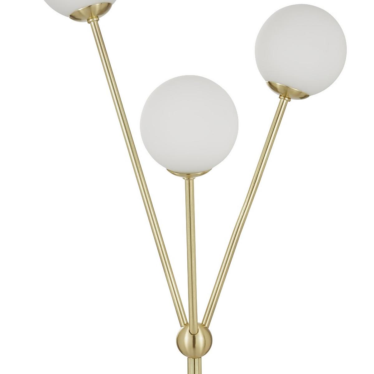Orb 3 Light Floor Lamp - Brass & Opal – image 3