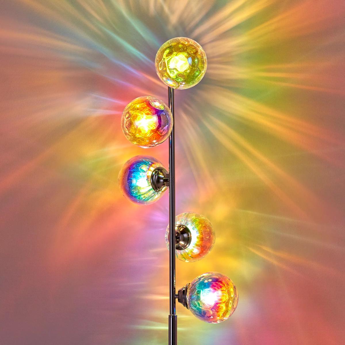 John Lewis & Partners Jester Iridescent 5 Light Floor Lamp, Multi – image 4