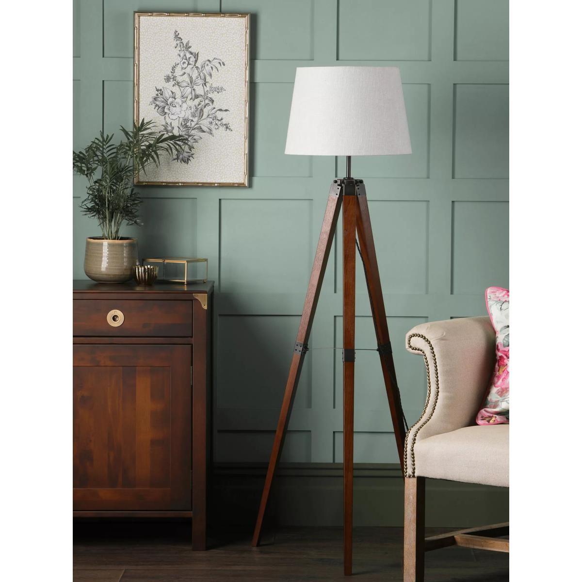 Laura Ashley Burdale Tripod Floor Lamp, Antique Brass – image 2