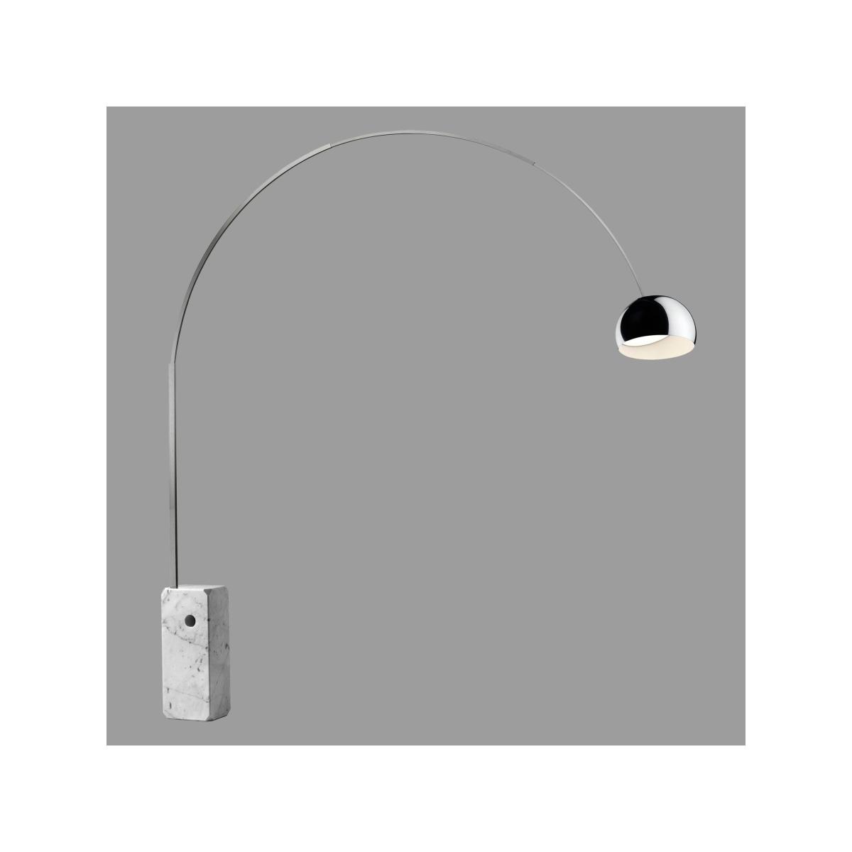 Flos Arco Dimmable LED Arched Floor Lamp, Silver – image 2