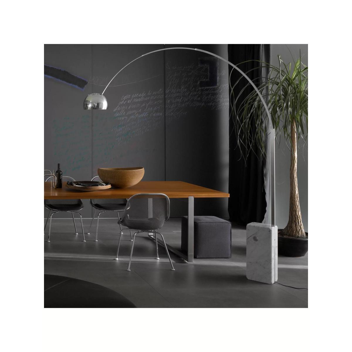 Flos Arco Dimmable LED Arched Floor Lamp, Silver – image 6