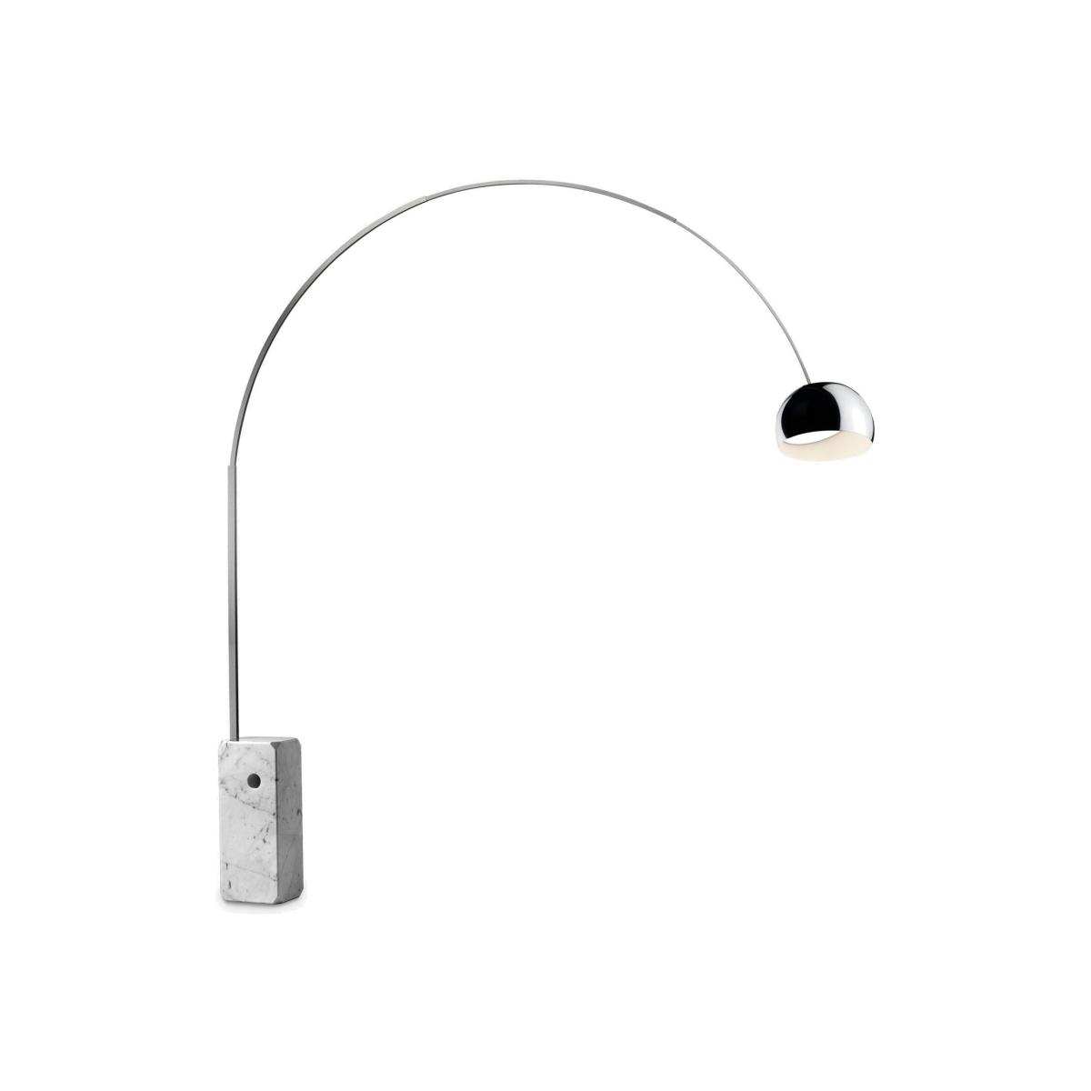 Flos Arco Dimmable LED Arched Floor Lamp, Silver – image 1