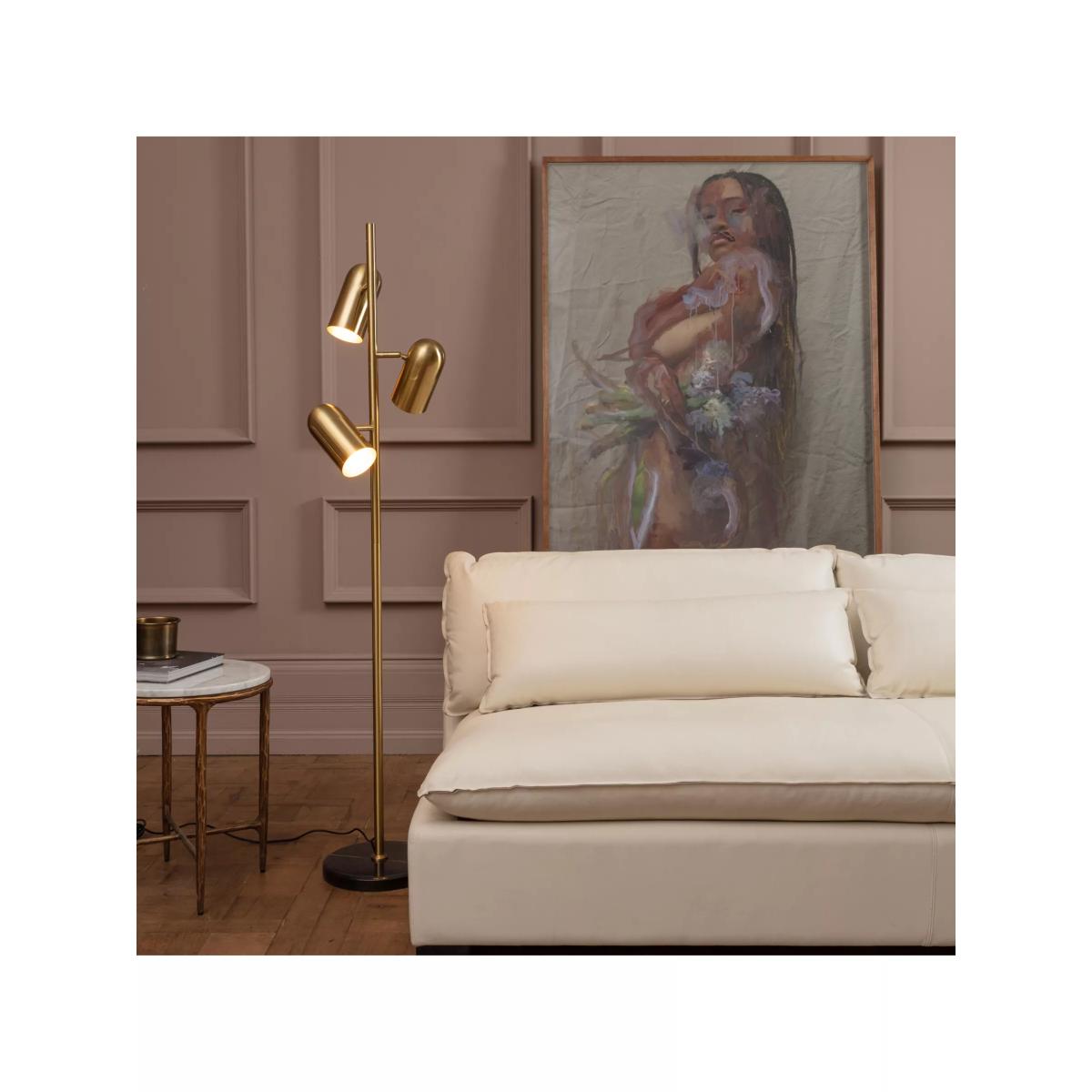 Pure White Lines Celine 3 Arm Floor Lamp, Gold – image 6