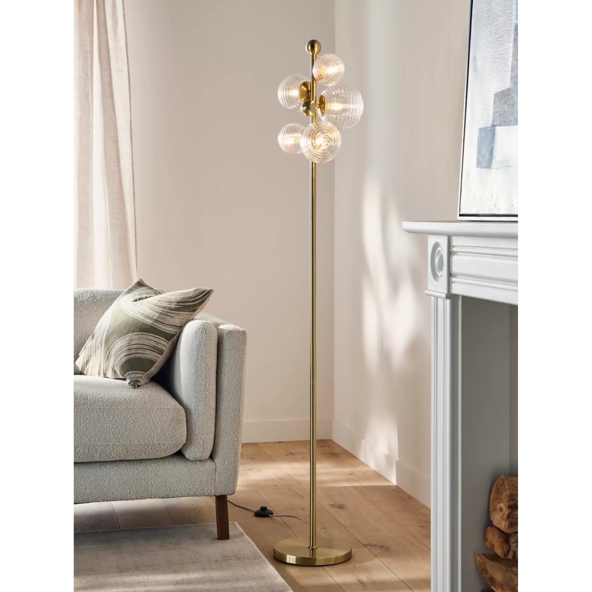 John Lewis Disco Floor Lamp, Warm Satin Brass – image 6