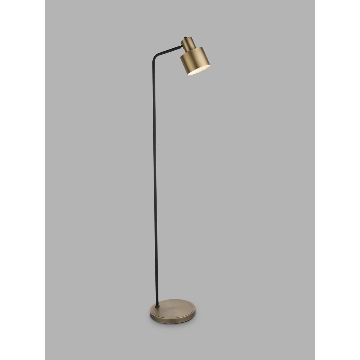 Bay Lighting Giles Floor Lamp, Antique Brass/Black – image 1