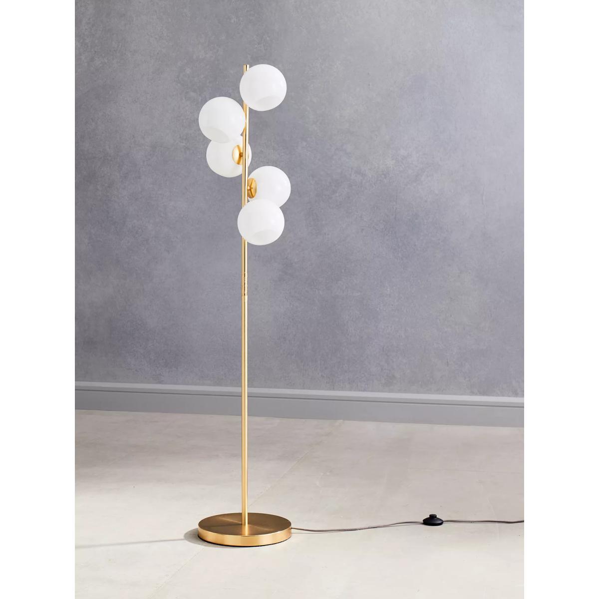 west elm Staggered Glass 5 Light Floor Lamp, Antique Brass – image 3