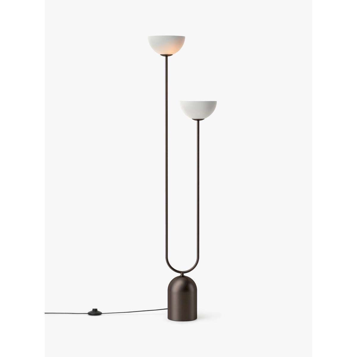 Lights & Lamps Ruzo Porcelain Floor Lamp, Bronze/White – image 4