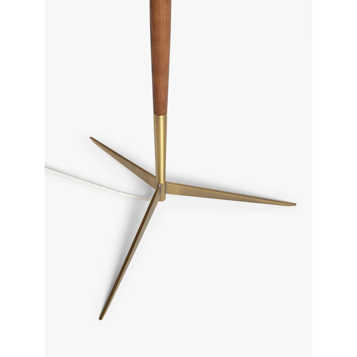 John Lewis & Partners Spindle Wooden Floor Lamp, Brown/Brass – image 6