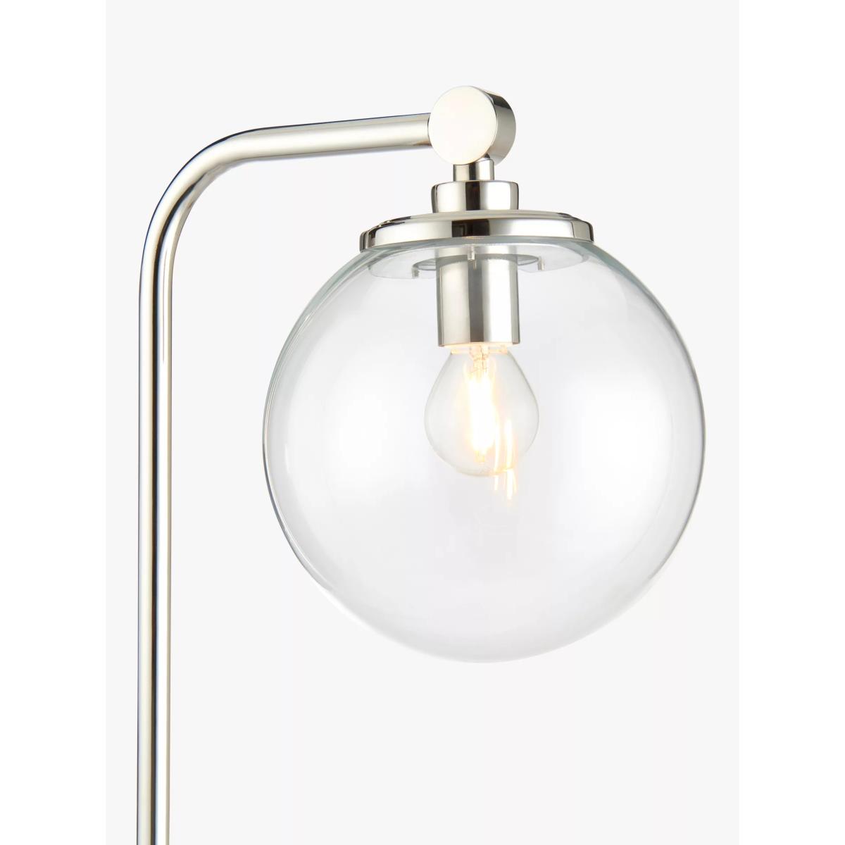 John Lewis Park Globe Glass Floor Lamp, Clear/Nickel – image 3