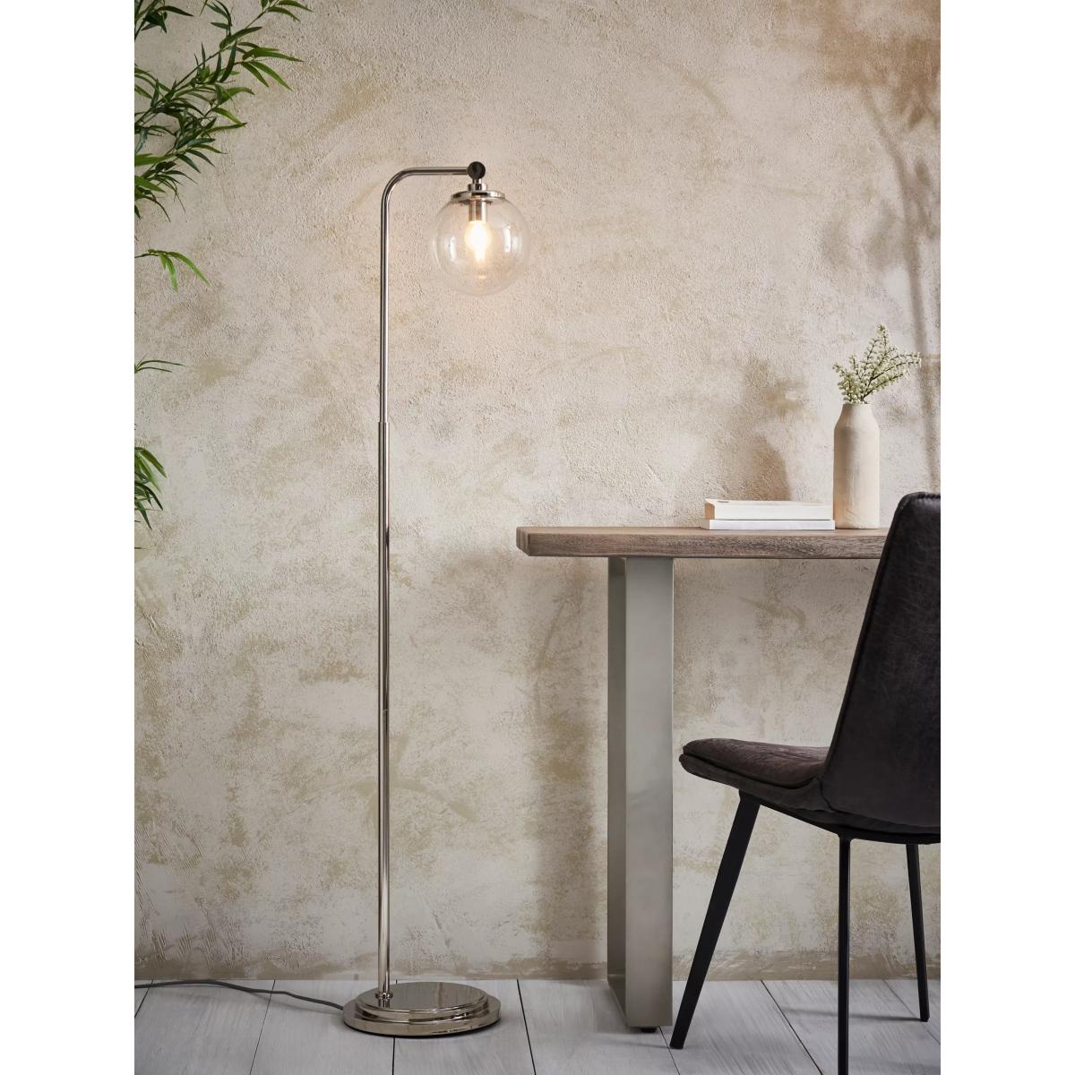John Lewis Park Globe Glass Floor Lamp, Clear/Nickel – image 4