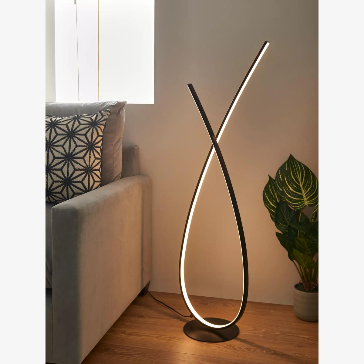 John Lewis Swoop LED Floor Lamp, Black – image 1