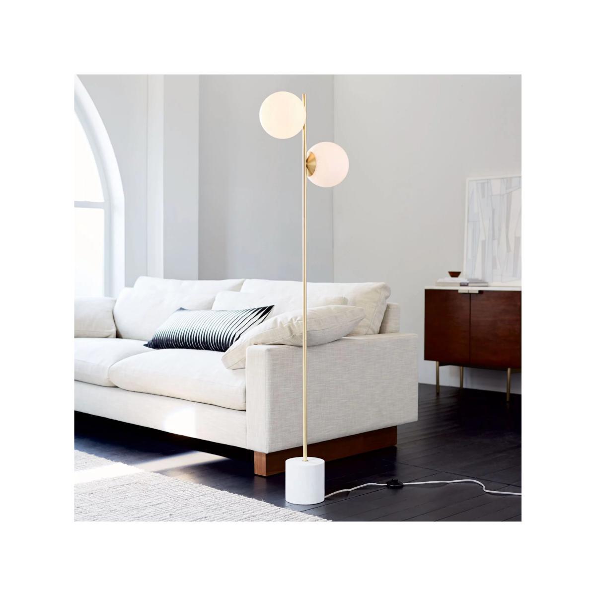 west elm Sphere + Stem Floor Lamp, Brass – image 4