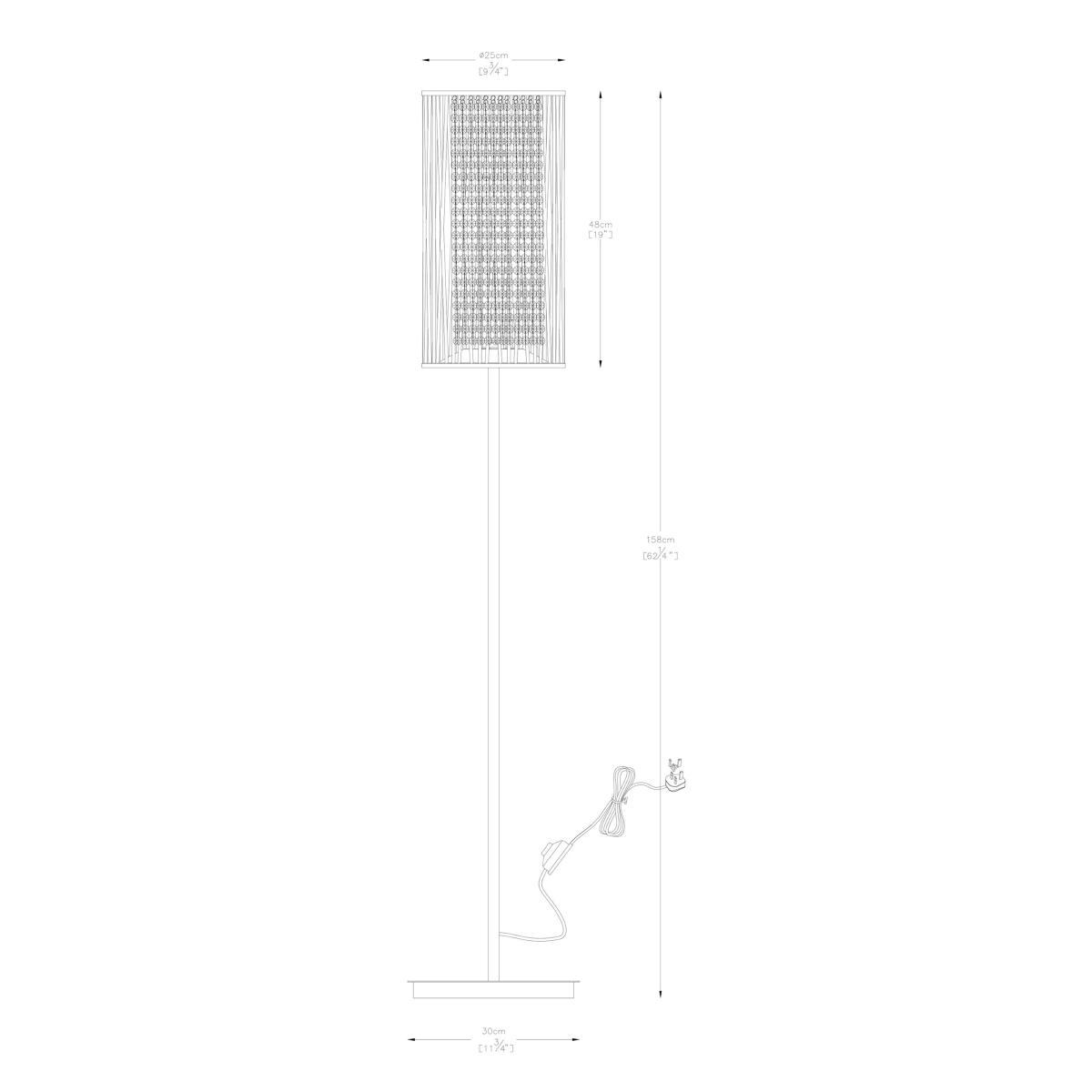 John Lewis & Partners Emilia Crystal Drum Floor Lamp – image 8
