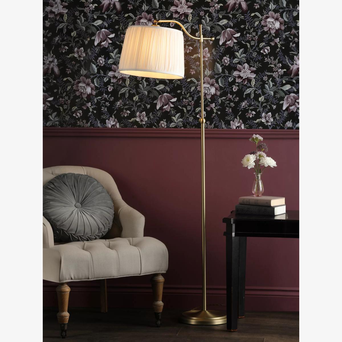 Laura Ashley Hemsley Task Floor Lamp, Gold – image 1