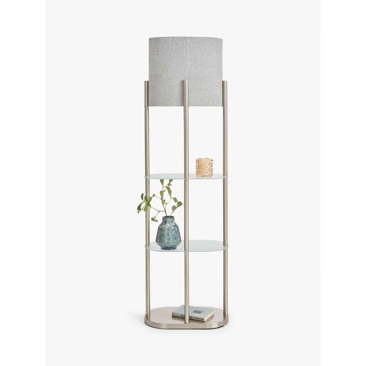 John Lewis & Partners Elliptic Shelves Floor Lamp, Brushed Steel – image 5