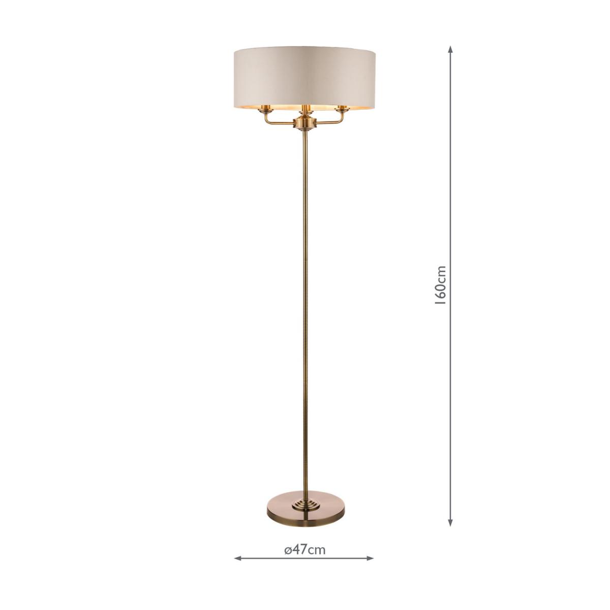 Laura Ashley Sorrento Floor Lamp, Antique Brass – image 6