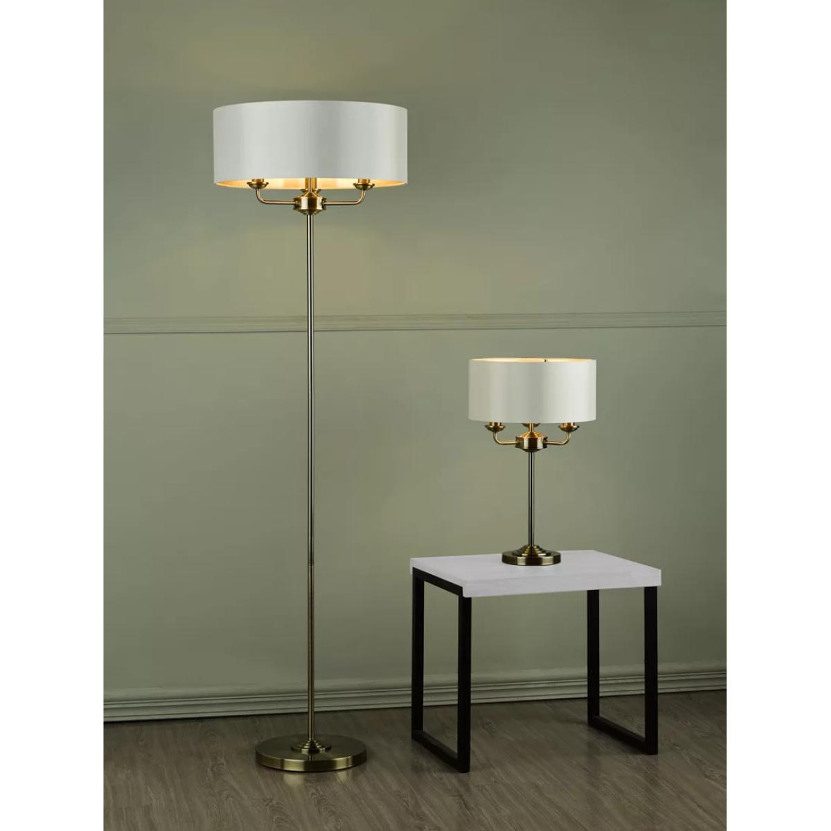 Laura Ashley Sorrento Floor Lamp, Antique Brass – image 1