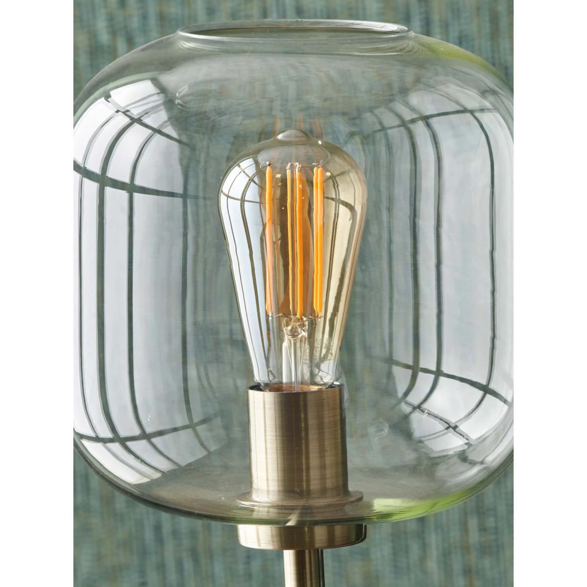 Pacific Lifestyle Florence Glass Floor Lamp, Black/Gold – image 3