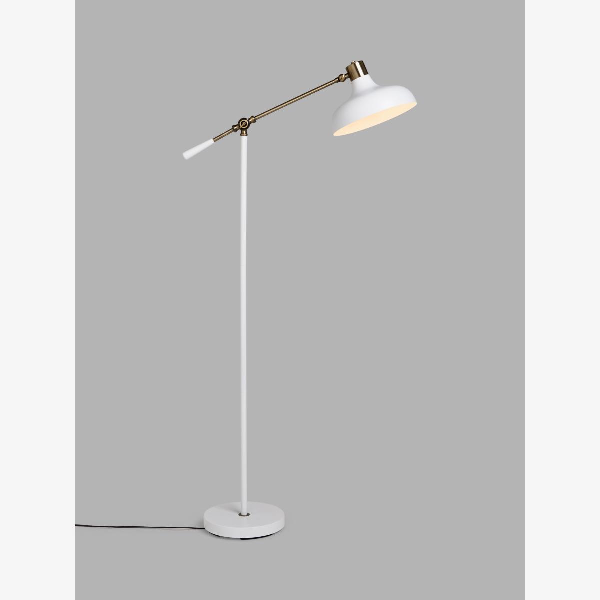 John Lewis Balance Arm Floor Lamp, White – image 1