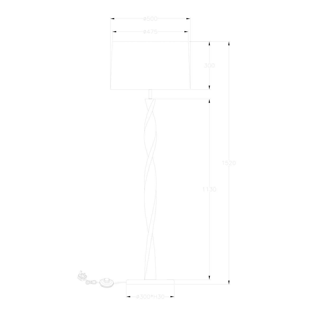 John Lewis & Partners Twirl Floor Lamp, Oak – image 6