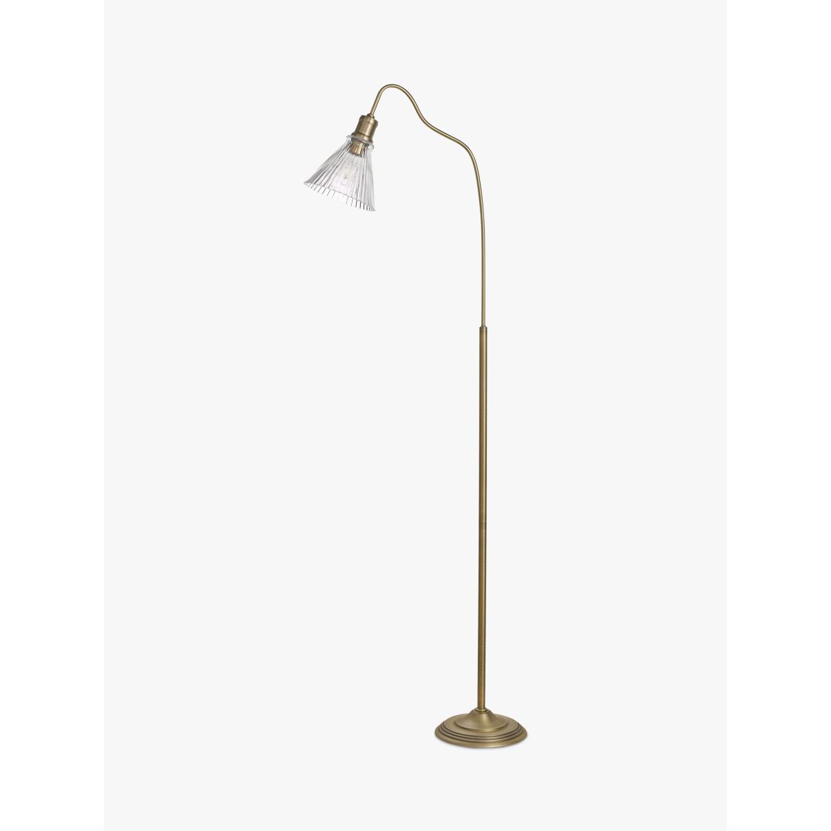 John Lewis Curved Arm Task Floor Lamp, Matte Antique Brass – image 2