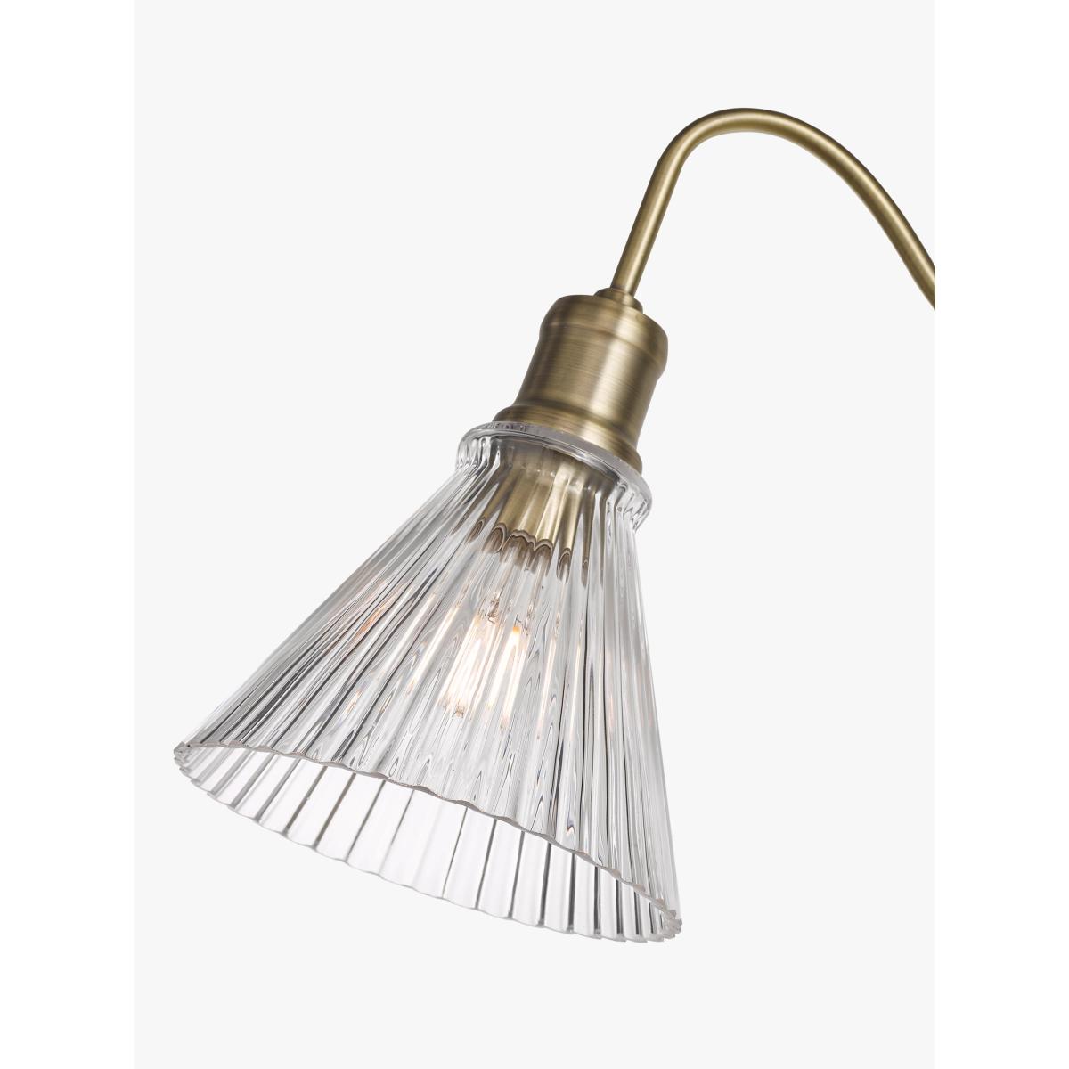 John Lewis Curved Arm Task Floor Lamp, Matte Antique Brass – image 3