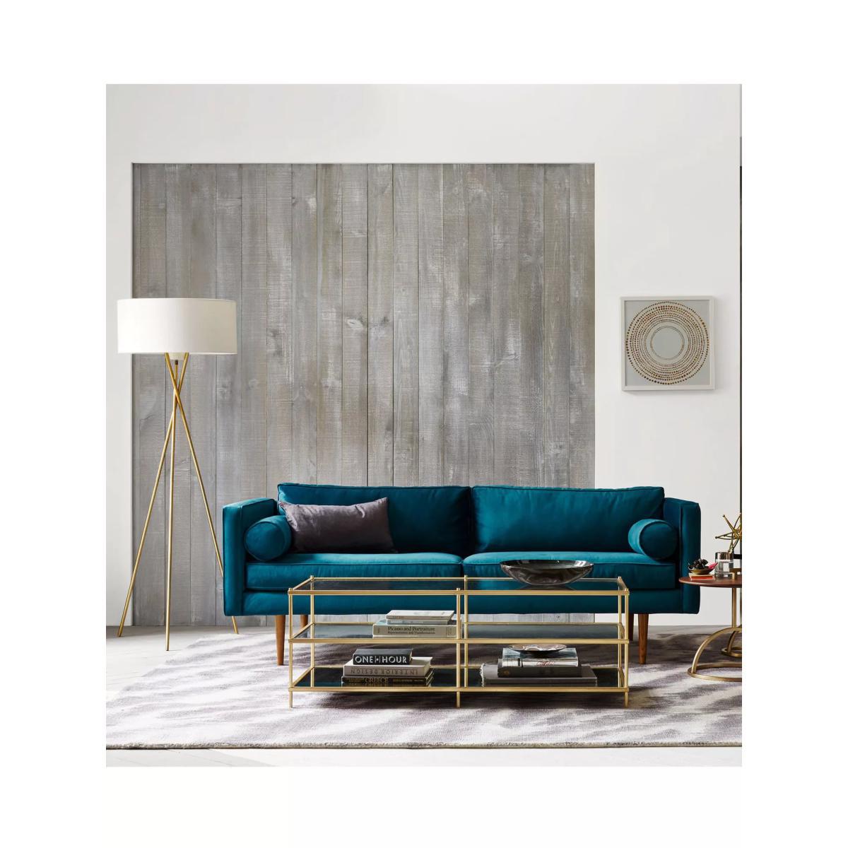 west elm Mid-Century Tripod Floor Lamp, White/Antique Brass – image 6