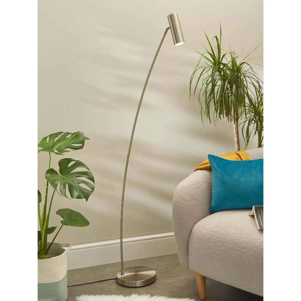 ANYDAY John Lewis & Partners Oliver LED Floor Lamp, Satin Nickel – image 2