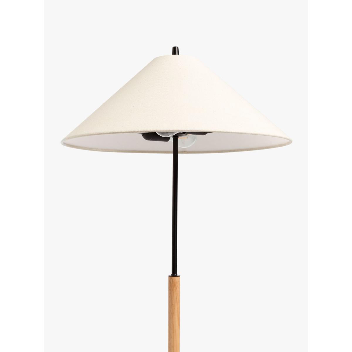 John Lewis Conical Floor Lamp, Black/Natural – image 4