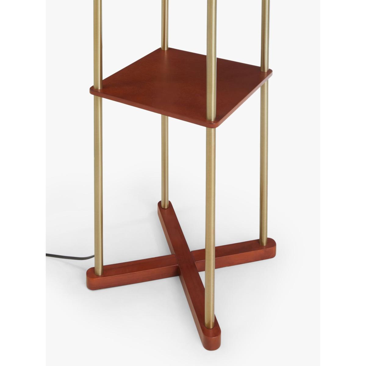 John Lewis Harrison Square Shelves Floor Lamp, Walnut/Steel – image 4