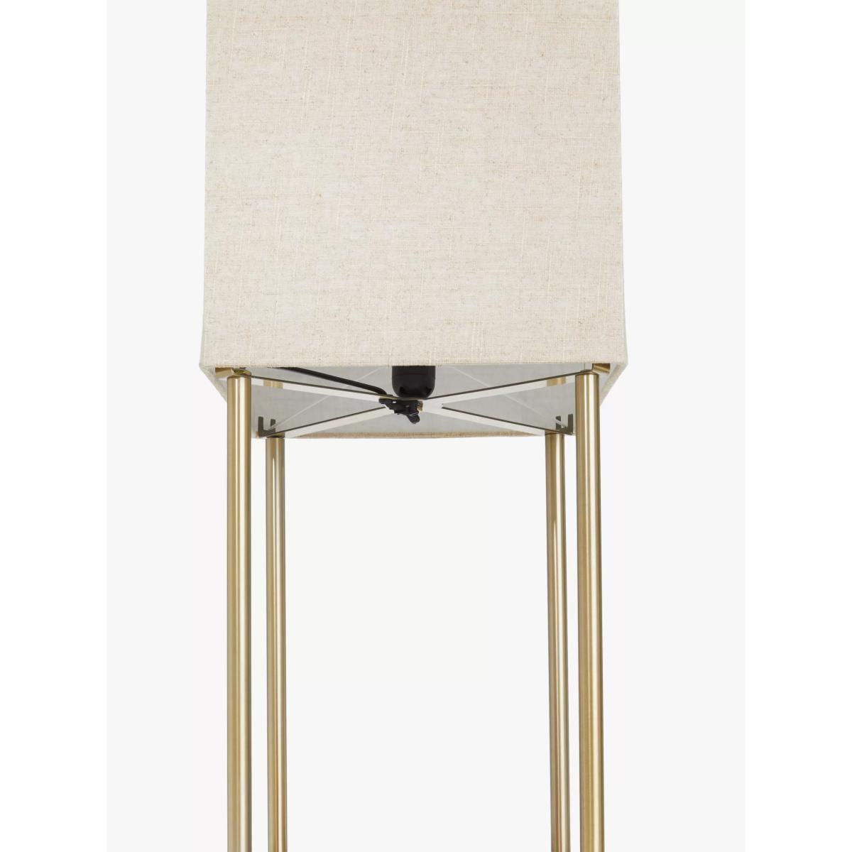 John Lewis Harrison Square Shelves Floor Lamp, Walnut/Steel – image 6