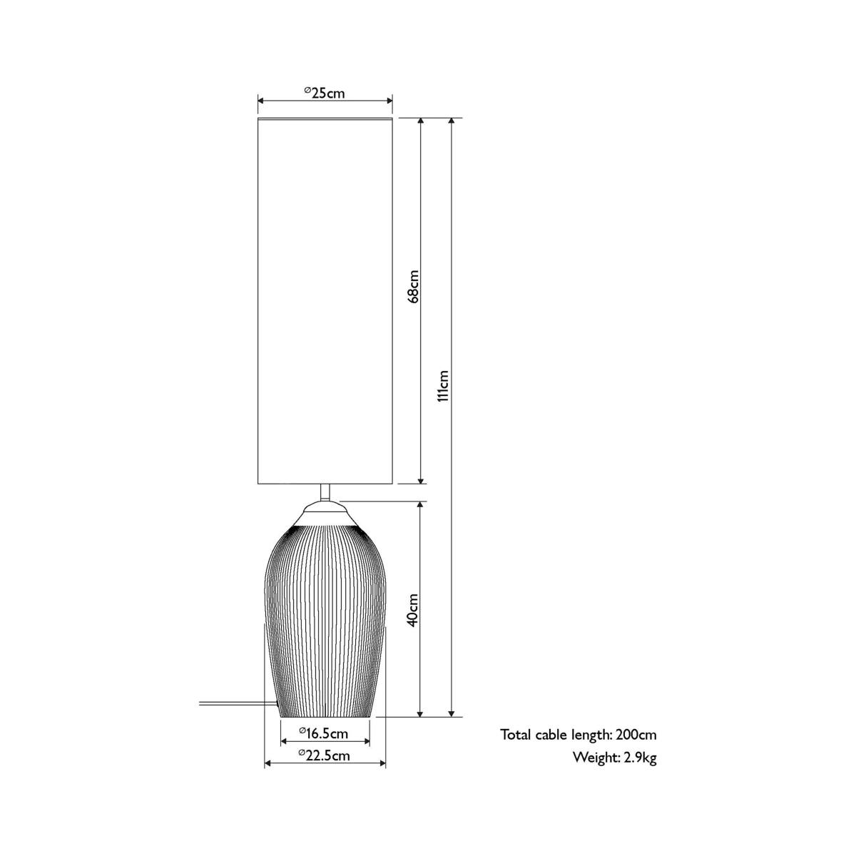 John Lewis Fulbrook Floor Lamp, Olive – image 5