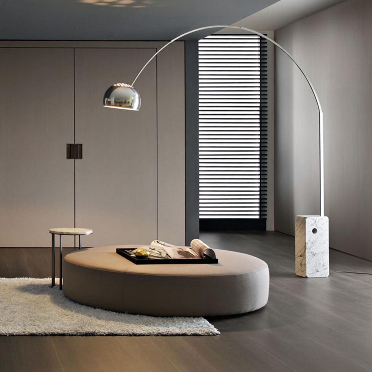 Flos Arco Floor Lamp, Silver – image 7