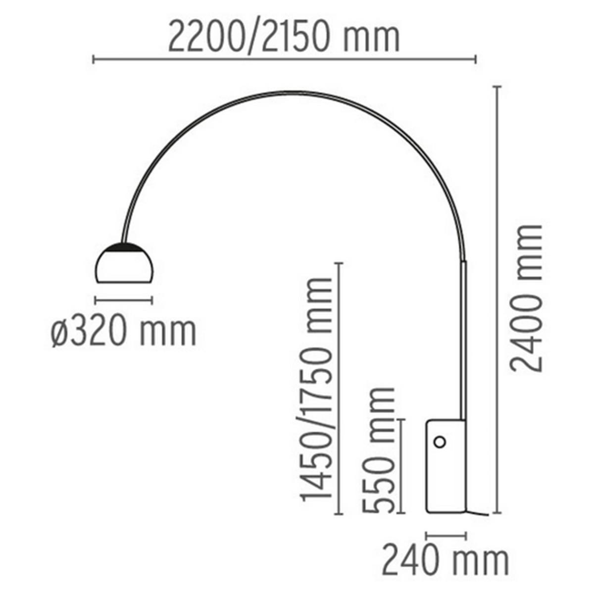 Flos Arco Floor Lamp, Silver – image 9