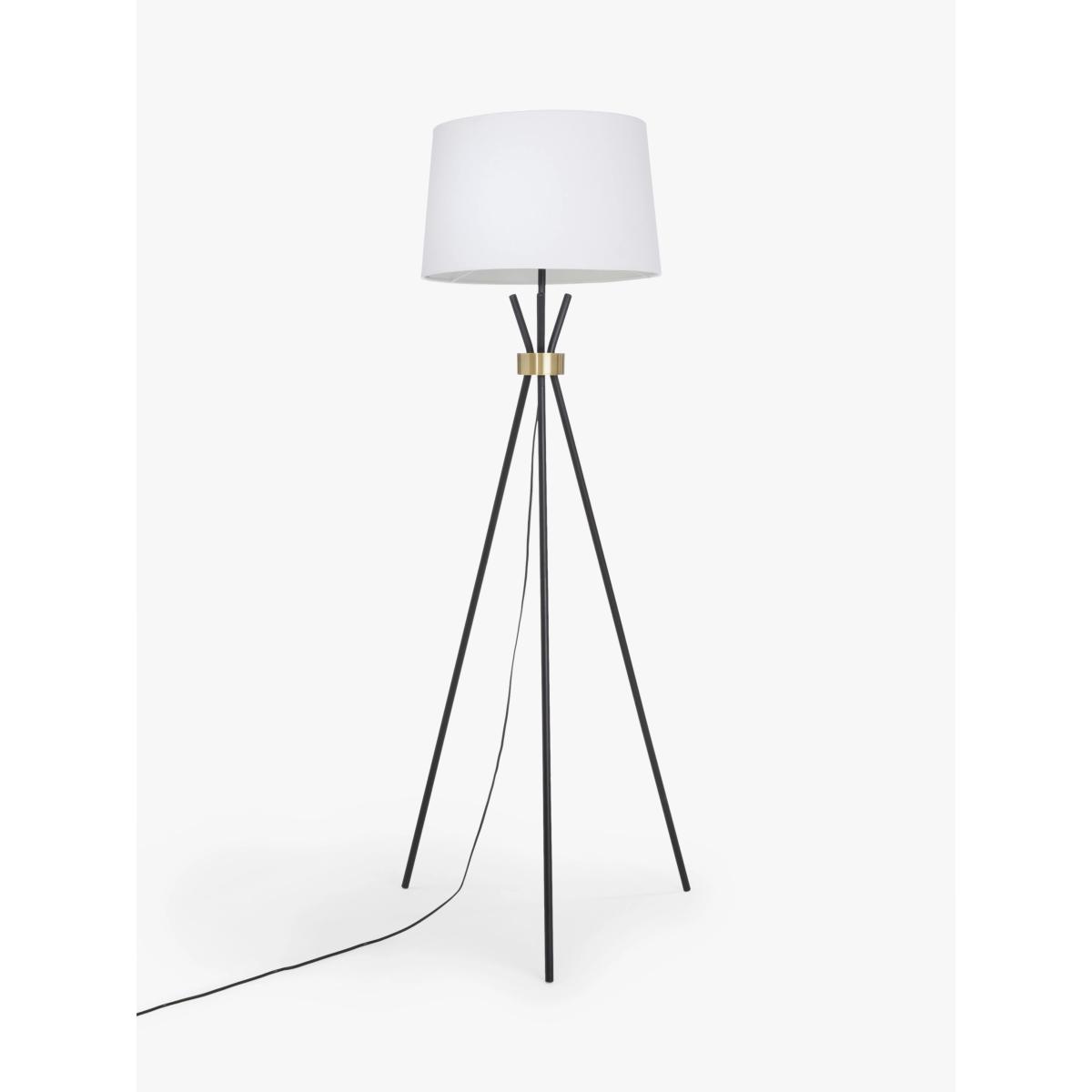 John Lewis Locket Tripod Floor Lamp, Black/Brass – image 3