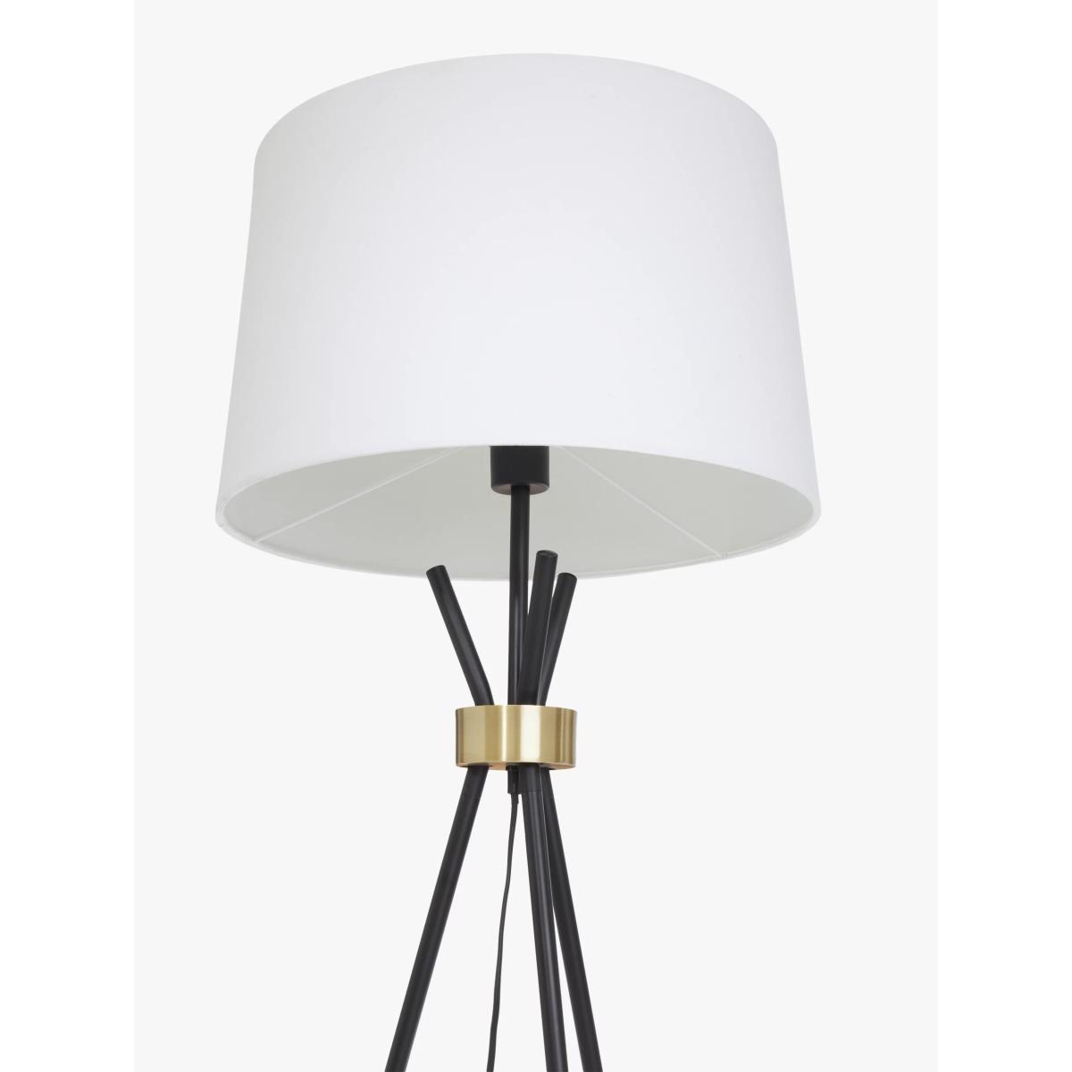 John Lewis Locket Tripod Floor Lamp, Black/Brass – image 4